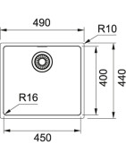 Nerūdijančio plieno plautuvė Franke Maris MRX 110-45