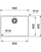 Nerūdijančio plieno plautuvė Franke Maris MRX 110-55