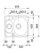 Nerūdijančio plieno plautuvė Franke Mikado MOX 660