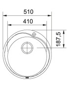 Nerūdijančio plieno plautuvė Franke Ronda RON 610-41, linijinė