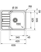 Nerūdijančio plieno plautuvė Franke Spark SKX 611-63