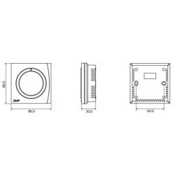 Patalpos termostatas Danfoss WT-T, 5-30°C