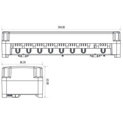 Centralė termostatų ir pavarų sujungimui Salus KL06-M, 230V