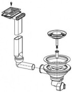 Franke užkemšamas ventilis 3.1/2"