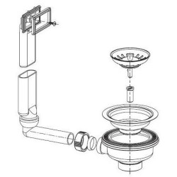 Franke užkemšamas ventilis 3.1/2"