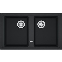 Granitinė plautuvė Franke Basis BFG 620, su ventiliu, juoda