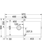 Granitinė plautuvė Franke Maris MRG 611-100, su ventiliu