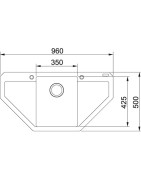 Granitinė plautuvė Franke Maris MRG 612-E, su ventiliu
