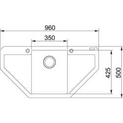 Granitinė plautuvė Franke Maris MRG 612-E, su ventiliu