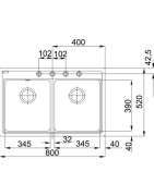 Granitinė plautuvė Franke Maris MRG 620, su ventiliu