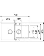 Granitinė plautuvė Franke Maris MRG 651-78, su ventiliu ir indu