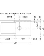 Granitinė plautuvė Franke Maris MRG 211-96, juoda