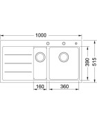 Granitinė plautuvė Franke Mythos Fusion MTF651-100, dešinė