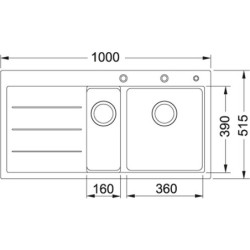 Granitinė plautuvė Franke Mythos Fusion MTF651-100, dešinė