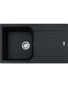 Granitinė plautuvė Franke Urban UBG 611-86, juodos spalvos