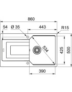 Granitinė plautuvė Franke Urban UBG 611-86, kašmyro spalvos