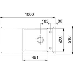 Keramikinė plautuvė Franke Ambion ABK 611-100, balta