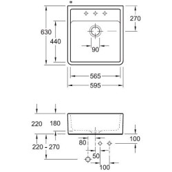 Keramikinė plautuvė Villeroy&Boch Single Bowl, kapučino