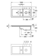 Keramikinė plautuvė Villeroy&Boch Subway 60 Flat, dešinė