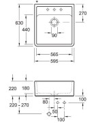 Keramikinė plautuvė Villeroy&Boch Single Bowl, kreminė