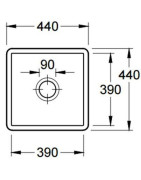 Keramikinė plautuvė Villeroy&Boch Subway 50 SU