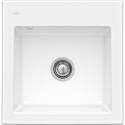 Keramikinė plautuvė Villeroy&Boch Subway 50S, balta, 2 skylių