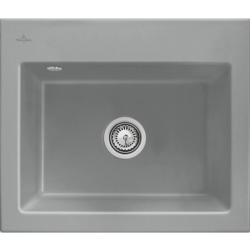 Keramikinė plautuvė Villeroy&Boch Subway 60S, pilka, 1 skylės