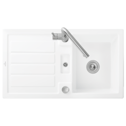 Keramikinė plautuvė Villeroy&Boch Flavia 50, balta, 1 skylės