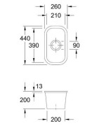 Keramikinė plautuvė Villeroy&Boch Cisterna 26, grafito