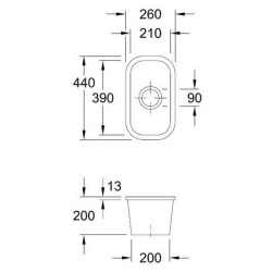 Keramikinė plautuvė Villeroy&Boch Cisterna 26, grafito