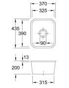 Keramikinė plautuvė Villeroy&Boch Cisterna 45, balta