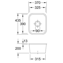 Keramikinė plautuvė Villeroy&Boch Cisterna 45, balta