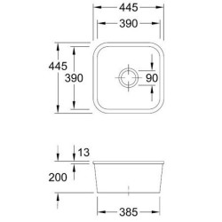 Keramikinė plautuvė Villeroy&Boch Cisterna 50, balta