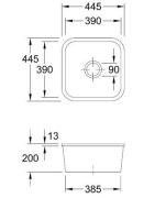 Keramikinė plautuvė Villeroy&Boch Cisterna 50, kreminė