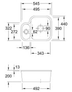 Keramikinė plautuvė Villeroy&Boch Cisterna 60B, chromit