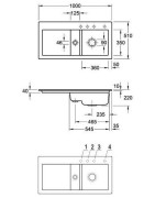 Keramikinė plautuvė Villeroy&Boch Subway 60 Flat, kreminė