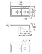 Keramikinė plautuvė Villeroy&Boch Subway 60 Flat, balta