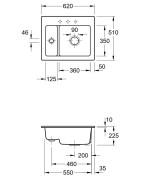 Keramikinė plautuvė Villeroy&Boch Subway 60 XM, balta