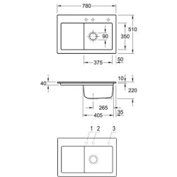 Keramikinė plautuvė Villeroy&Boch Subway 45, balta, dešinė
