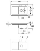 Keramikinė plautuvė Villeroy&Boch Subway 45, kreminė