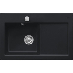 Keramikinė plautuvė Villeroy&Boch Subway 45, juoda, kairė