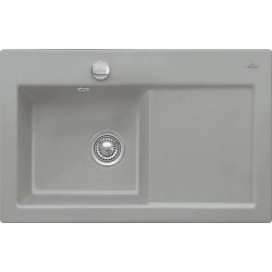 Keramikinė plautuvė Villeroy&Boch Subway 45, pilka, 2 skylės