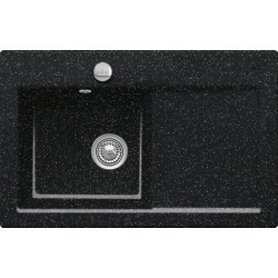 Keramikinė plautuvė Villeroy&Boch Subway 45, juoda, 2 skylės