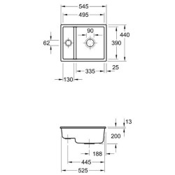 Keramikinė plautuvė Villeroy&Boch Subway 60 XU
