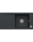 Keramikinė plautuvė Villeroy&Boch Timeline 60, juoda, 2 skylės