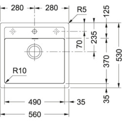 Tectonite plautuvė Franke Sirius SID 610, sachara