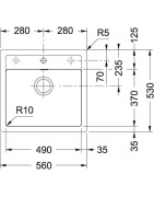 Tectonite plautuvė Franke Sirius SID 610, juodos spalvos