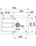 Tectonite plautuvė Franke Sirius SID 611-78/50, juodos spalvos