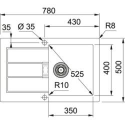 Tectonite plautuvė Franke Sirius SID 611-78/50, juodos spalvos
