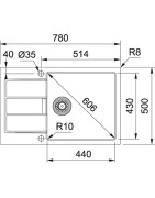 Tectonite plautuvė Franke Sirius SID 611-78/50 + maišytuvas